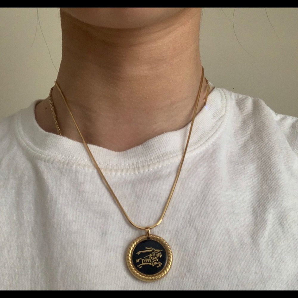 Upcycled Burberry Necklace